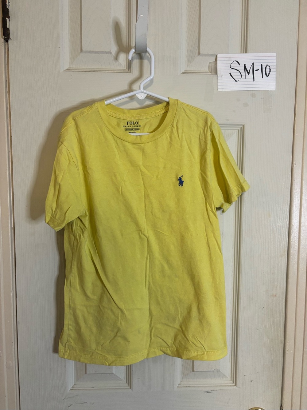 Polo by Ralph Lauren Yellow Crewneck T‑Shirt with Black Logo Print